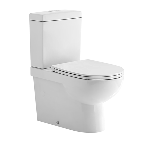 Indigo Ridge Rimless Back To Wall Ceramic White Toilet Suite and Soft Close Seat