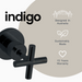 Features Indigo Elite X Wall Basin/Bath Set 220mm Matte Black US5004MB