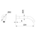 Technical Drawing - Indigo Alisa Bath/Basin 220mm Spout Chrome US5507CH