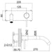 Technical Drawing - Indigo Alisa Wall Basin/Bath Mixer 270mm Chrome US5513CH