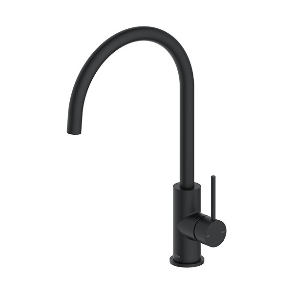 Indigo Alisa Brass Kitchen Sink Lever Mixer Swivel Tap Matte Black online at The Blue Space