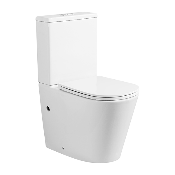 Indigo Cali Rimless Back To Wall Ceramic White Toilet Suite With Soft Close Seat