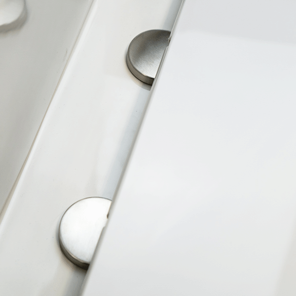 Indigo ridge toilet seat hinges in stainless steel