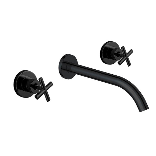 Indigo Elite X Wall Basin/Bath Set 270mm Matte Black online at indigo bathrooms