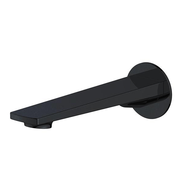 Indigo Savina basin/bath spout with matte  black finish and 180mm spout projection