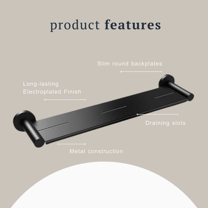 Indigo Ciara Bathroom Shelf Matte Black product features