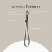 Indigo Ciara Hand Shower Matte Black