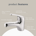 Indigo Elite Basin Mixer Chrome product features