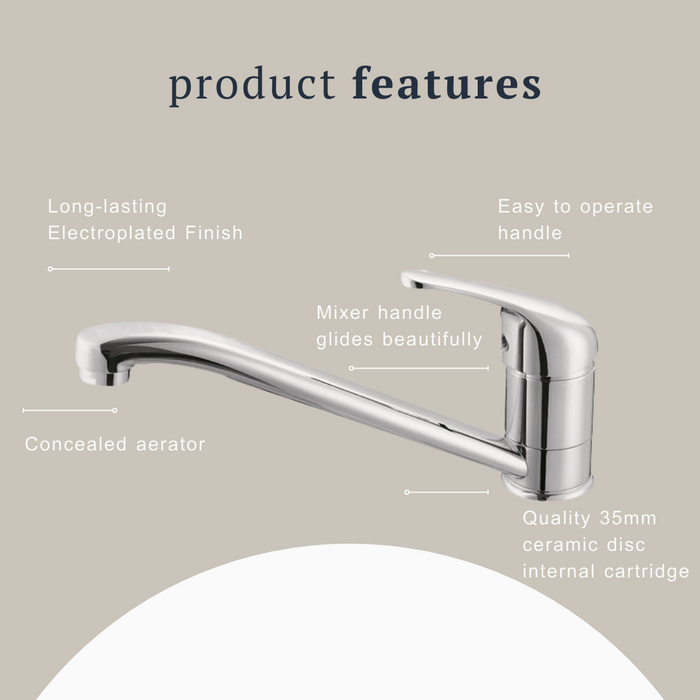 Indigo Elite Sink Mixer Chrome product features