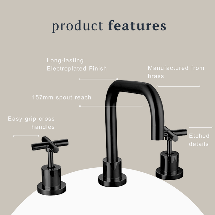 Indigo Elite X Basin Set Matte Black product features