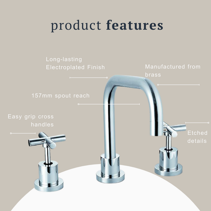 Indigo Elite X Basin Set Chrome product features