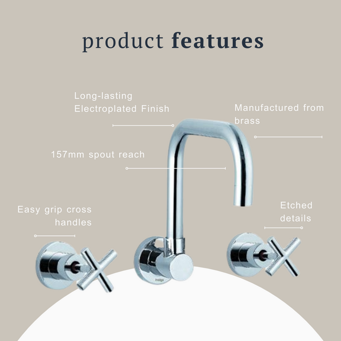 Indigo Elite X Wall Sink Set Chrome online at Indigo Bathrooms