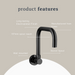 Indigo Elite X Wall Sink Spout Matte Black online at Indigo Bathrooms