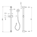 Technical Drawing - Indigo Ciara Shower on Rail Matte Black US2001MB