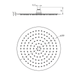 Technical Drawing - Indigo Ciara Shower Head 250mm Chrome US2005MB