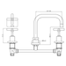 Technical Drawing - Indigo Elite X Basin Set Matte Black US5000MB