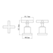 Technical Drawing - Indigo Elite X Wall Top Assemblies Chrome US5001CH