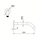 Technical Drawing - Indigo Alisa Bath/Basin 225mm Spout Matte Black US5508MB