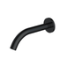 Indigo Alisa basin/bath spout in matte black finish with 220mm spout projection