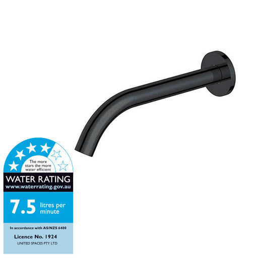 Indigo Alisa Bathroom 22cm Bath/Basin Fixed Spout Matte Black WELS Rating - Indigo