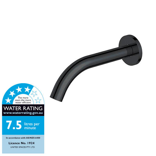 Indigo Alisa Bathroom 22cm Bath/Basin Fixed Spout Matte Black WELS Rating - Indigo