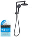 Ciara Bathroom Dual Twin Rain Shower and Handheld Shower Matte Black WELS Rating - Indigo