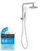 Ciara Bathroom Dual Twin Rain Shower and Handheld Shower Polished Chrome WELS Rating - Indigo