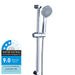 Ciara Bathroom Round Shower on Rail Set Polished Chrome WELS Rating  - Indigo