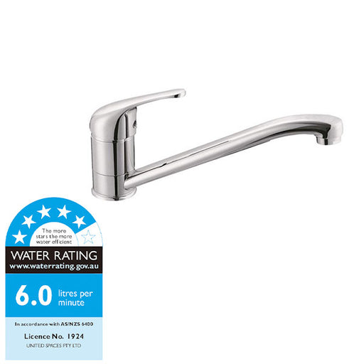 Indigo Elite WELS 5 Star, 6Lmin Kitchen Sink Lever Mixer Tap Polished Chrome WELS Rating - Indigo