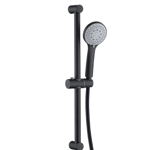 Indigo Ciara Shower on Rail Matte Black | shop online at Indigo Bathrooms