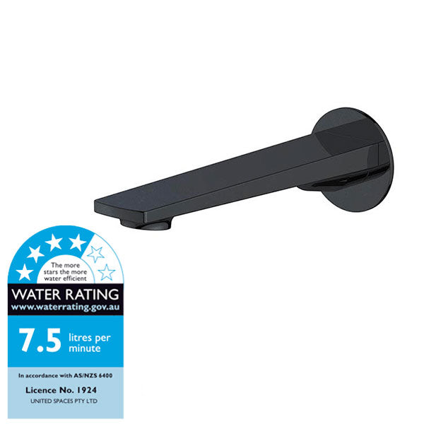 Savina Bathroom 18cm Bath/Basin Fixed Spout Matte Black WELS Rating - Indigo