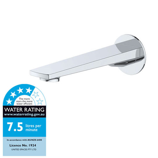 Savina Bathroom 22cm Bath/Basin Fixed Spout Polished Chrome WELS Rating - Indigo