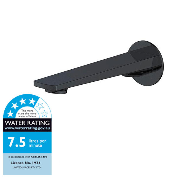 Savina Bathroom 22cm Bath/Basin Fixed Spout Matte Black WELS Rating - Indigo