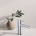 Indigo Alisa basin mixer in chrome, studio photography