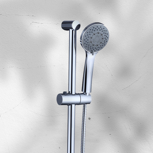 Indigo Ciara Bathroom Round Shower on Rail Set Polished Chrome